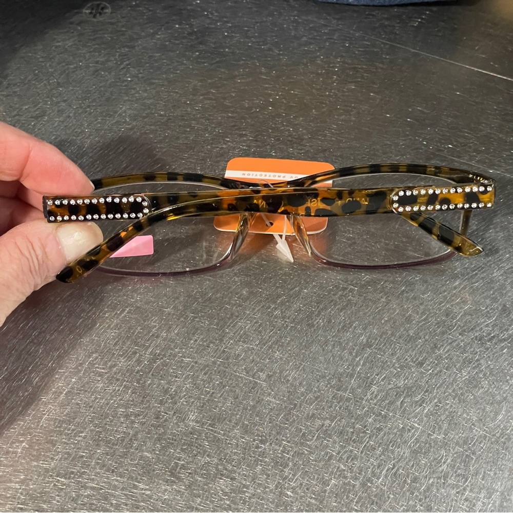 +1.50 Tortoise Readers Embellished with Bling!High Quality Glasses, NWT - Picture 6 of 15
